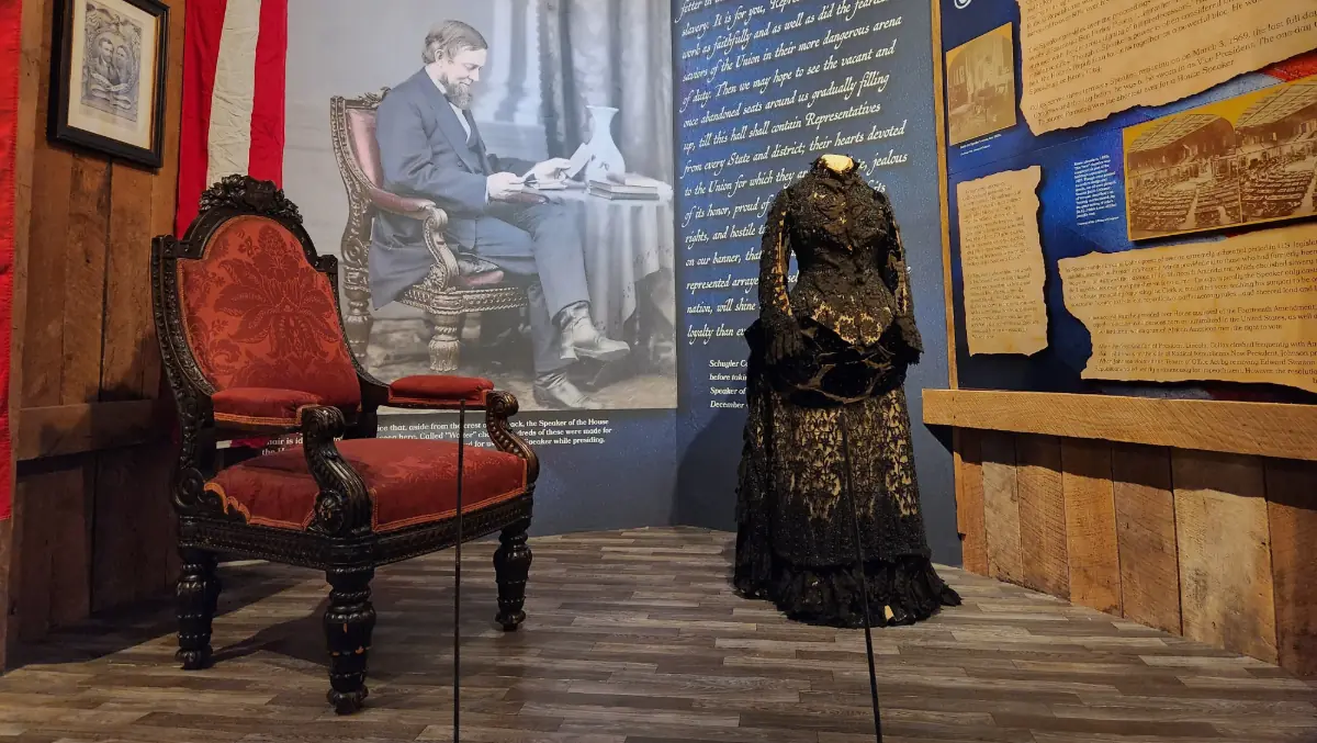 Photograph of the Speaker's Chair at The History Museum