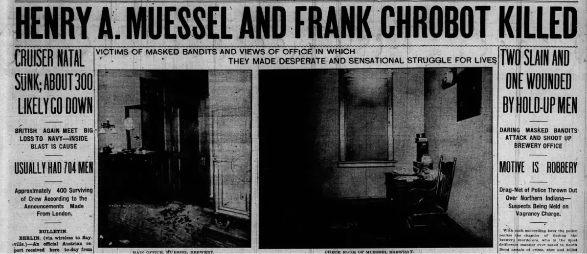 Clipping from the South Bend Tribune on December 31, 1915