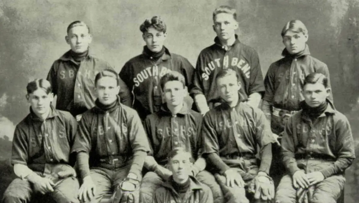Photograph of the South Bend Central High School Baseball Team