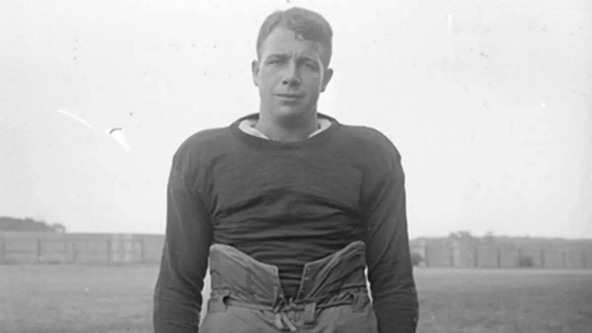 Joe Boland poses for a photo during his time as a Notre Dame football player.