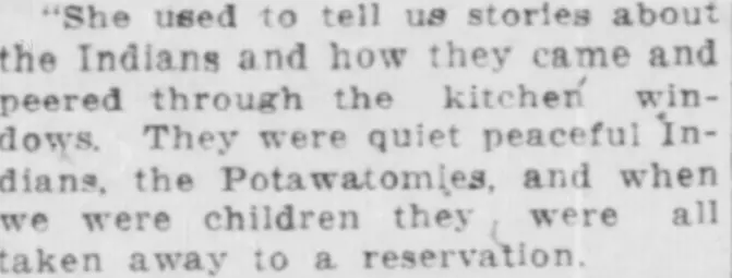 Newspaper clipping shares recollections from Samuel Sample's daughter