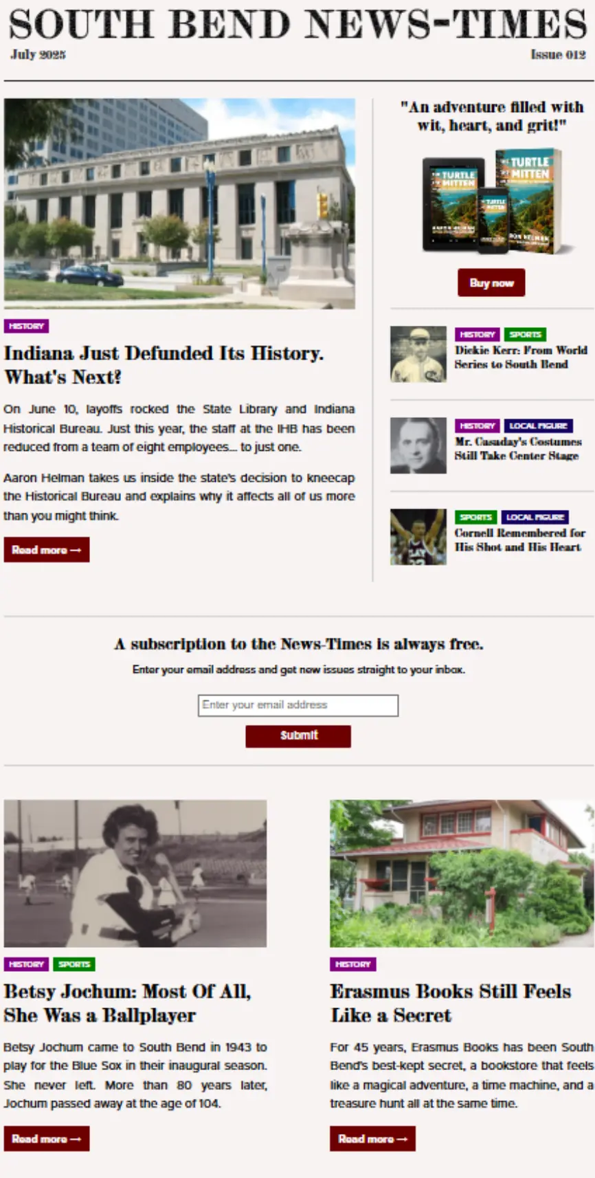 Image of the July 2025 issue of the News-Times