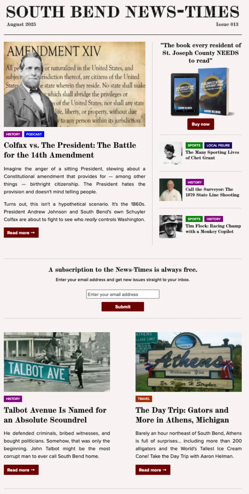Image of the August 2025 issue of the News-Times